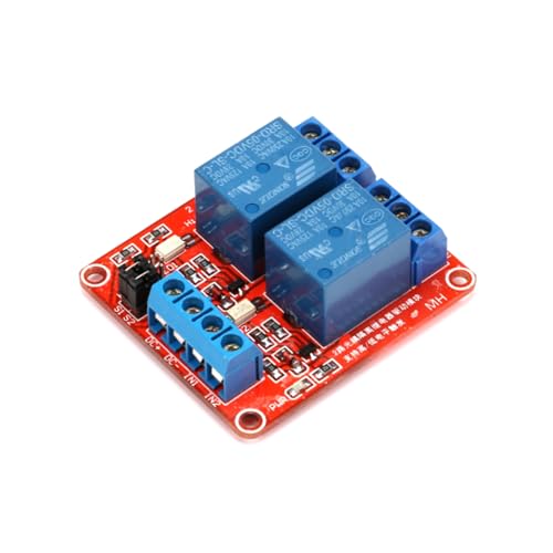 image for JESSINIE 5V 2-Channel Relay Module with Optocoupler Isolation, Support