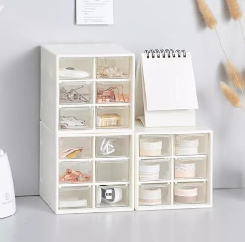 Genérico Gavetas Organizadoras para Mesa - Moderno - 6 Gavetas - Branco