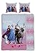 Produktbild BERONAGE Disney Frozen 2 Kinder-Bettwäsche Die Eiskönigin Magic Sky Blau Violett 135 x 200 cm + 80 x 80 cm - 100% Baumwolle Linon/Renforcé Anna ELSA Olaf Sven Kristoff Wende-Bettwäsche Deutsche Größe