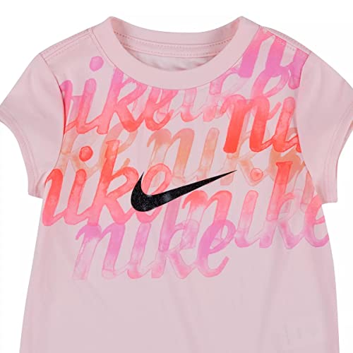 Nike Little Girls' Dri-Fit Short Sleeve T-Shirt And Short 2 Piece Set (A(36J568-X24)/P, 6 Years) #TOP2