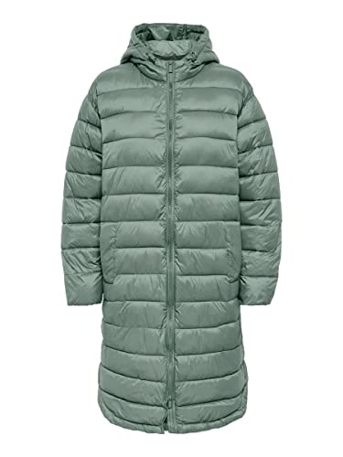 ONLY Women's ONLMELODY Quilted Oversize Coat OTW Steppmantel, Lily Pad, M