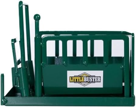 Little Buster Toys Cattle Squeeze Chute Green | All-Metal 116 Scale Ranch Accessory with Working Gates & Powder-Coated Finish | Durable Collectible Farm Toy for Holiday Displays & Western Decor