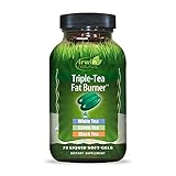 Irwin Naturals Triple-Tea Fat Burner - White, Green & Black Tea - Antioxidant Rich Metabolism Booster - 75 Liquid Softgels