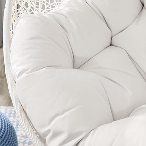 Modway Hide Sunbrella Patio Swing Chair With Stand In White And White #TOP7