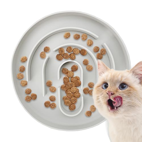 Katzenfutter-Labyrinth – Lustiger Puzzle-Futterspender für Katzen, langsamer Futternapf | Katzenfutter-Labyrinth-Spielzeug, interaktiver Katzen-Puzzle-Futterspender, Beschäftigungsspielzeug für Katzen