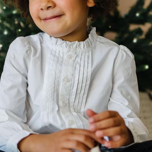 Image of Blouse with Ruffle Yoke by Hope & Henry Girl