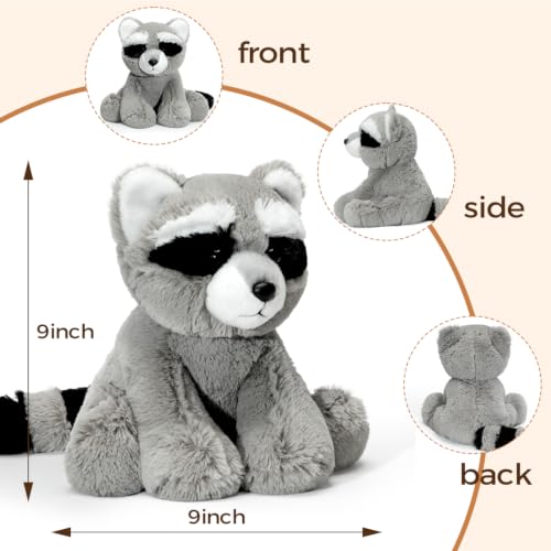 Raccoon Weighted Stuffed Animal Toys, 9in Soft Cute Plush Pillow, 2.1 LBs by SNOWOLF - Used condition - Image 5