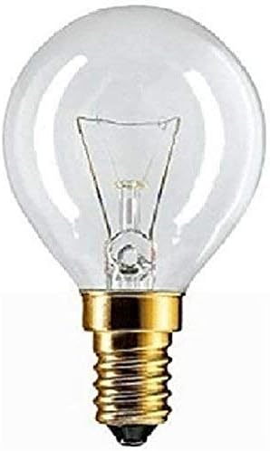 Philips Oven P45 Lustre Bulb [E14 Small Edison Screw] 40W Incandescent Appliance Lamp for High Heat Appliances, Stoves, Cookers, Rotisseries.