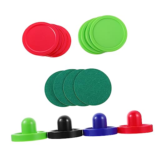 Milisten 1 Juego Empujadores de Hockey de Mesas de Aire Accesorios de Hockey con Pucks Colores Diversión y Multijuegos