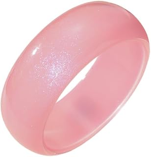 Colorful Glitter Resin Geometric Bangle Bracelet for Women Chunky Acrylic Irregular Wristband Pearlescent Round Wide Plastic Bangle Jewelry Gift
