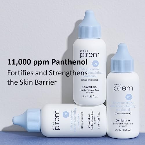 MAKEP:REM MAKE P:REM Comfort Me. Panthenol Moisture Essence, Skin Barrier Repair Serum, EWG Green, Fragrance-Free, Korean Skin Care, 2.70 Fl Oz, 80ml