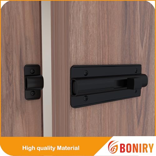 Image of Boniry Premium Heavy Duty Door Latch | Door Stopper Lock | Main Door High Security and Home and Office Doors for Wooden and PVC Door Latch (1, Black)