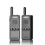 ELIDAIP T-M2 Mini Funkgerät, 16 Kanäle Tragbare Walkie-Talkies, 1200mAh Akku, Ultra-Leicht Funkgerät(40g) für Familie, Outdoor, Hotel, Event(Schwarz,1Paar)