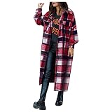 Lzjds Regenjacke Damen Wasserdicht,Flare Daunenmantel Lammfellmantel Beheizbare Jacke Damen Wintermantel Mit Kapuze Damen Dirndljacke Wendejacke Damen Pailletten Blazer Gold (Rot, XL)
