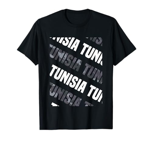 Tunisia Patrón De Camuflaje Gris Camiseta