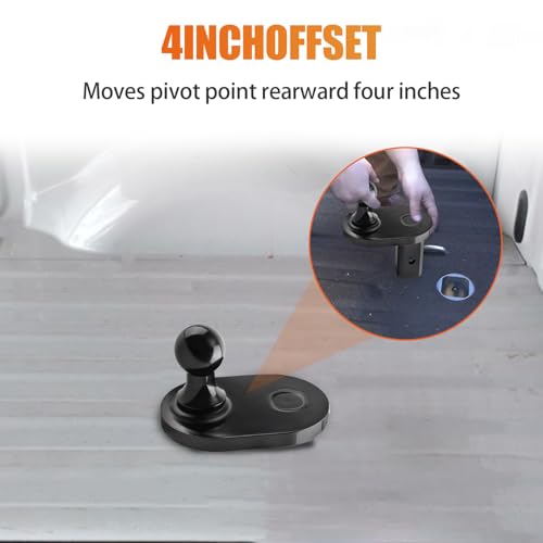 HRepair 2-5/16 Inch Gooseneck Hitch Ball Extender fits for B&W Turnoverball Gooseneck Hitch Extender Trailer Hitches,4\" Offset Ball,20000 lbs GTW/ 5000 lbs VTW, GNXA4085 - Thumbnail 6
