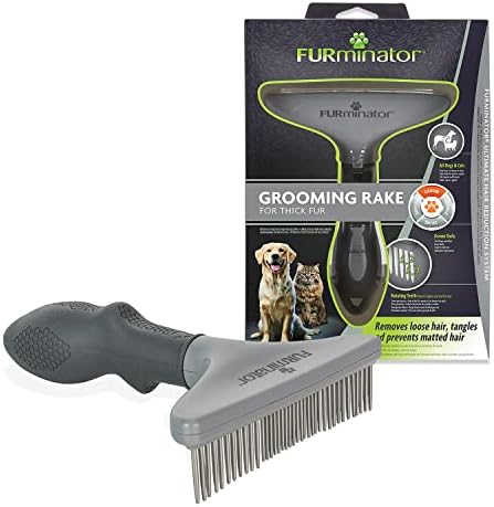 FURminator Grooming Rake for Cats and Dogs