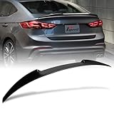 Pspeed Rear Spoiler Wing fit for Hyundai Elantra Sedan Eco/GL/GLS/L/LE/Limited/SE/Sport 2017 2018, for Hyundai Elantra Sedan GL SE/SEL 2018 Rear Wing Trunk Spoiler Gloss Black