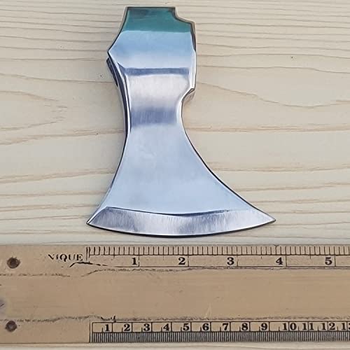 Steel Craft White ESTWING SPORTSMAN'S Hatchet Custom Hand Made HIGH Carbon Steel Tomahawk Viking Axe Head with Leather Sheath