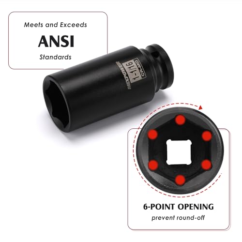 image for MIXPOWER 1/2 Inch Drive Deep Impact Socket, 1-1/16