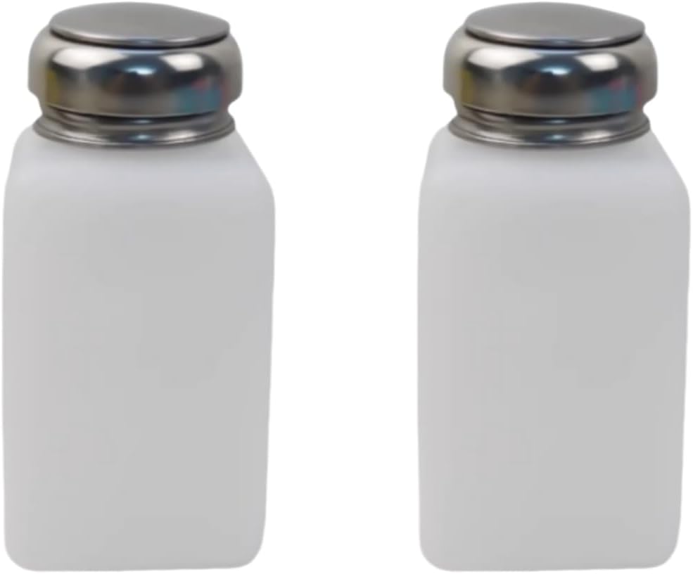 200ml 6oz Anti-static ESD Safe One Touch Pump Solvent Bottle with Metal Cap (Red,24)