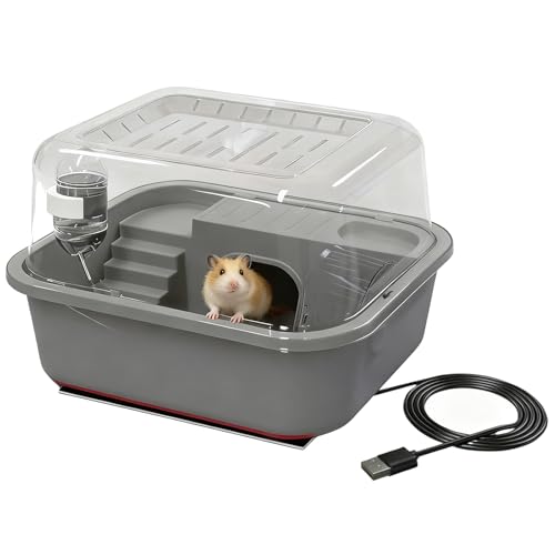Roue de course transparente silencieuse et cage pour hamster chauffante haute performance
