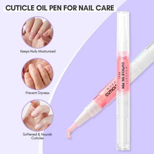 Makartt 3Pcs Cuticle Oil Pen Nail Care Set, Nail Cuticle Revitalizer Oil 5Ml Nail Repair Oil Cuticle Softener Nail Moisturizer Cuticle Care Kit For Acrylic Nail Oil For Manicure W/Vitamin E #TOP2
