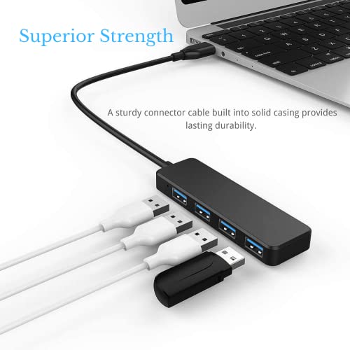 image for BYONGCHO USB Hub,USB Splitter, 4-Port USB Hub,1 USB 3.0 + 3 USB 2.0 Hu