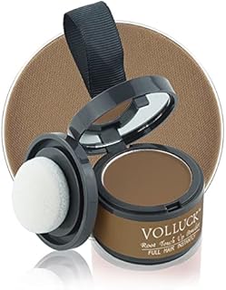 VOLLUCK Root Touch Up Hair Powder Root Cover Up Hairline Shadow Powder Dark Brown for Thinning Hair for Women and Men, Bald Spots, Eyebrows, Beard Line, Dark Blonde (Black)