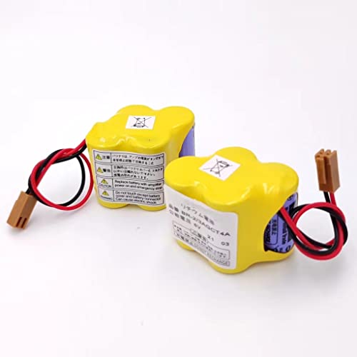 (2Pcs) BR-2/3AGCT4A 6V PLC Battery for FANUC A98L-0031-0025 CNC System with Plug