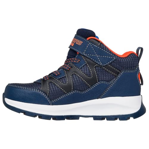 Skechers Bambino Waterproof: Storm Blazer - Drizzle Squad Sneaker In Blu Navy Blue/Arancione, Taglia 27 - 3