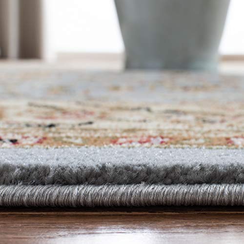 SAFAVIEH Lyndhurst Collection Accent Rug - 3'3" x 5'3", Light Blue & Ivory, Oriental Design, Non-Shedding & Easy Care, Ideal for High Traffic Areas in Entryway, Living Room, Bedroom (LNH312B)