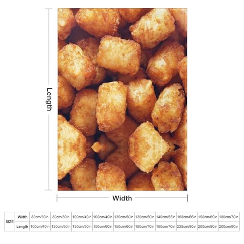 Anceky Tater TOT Throw Blanket for Couch Sofa Lightweight Fleece Plush Blankets Bed Home Living Room 30"x40"