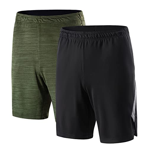 Baselayer Mechanics Men's 2Pcs Basketball Shorts For Workout Running, Soft Lightweight Gym Shorts With Pockets #TOP2