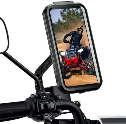 Waterproof Bike Scooter Mirror Mount Holder for iPhone 11 (sku 49145)