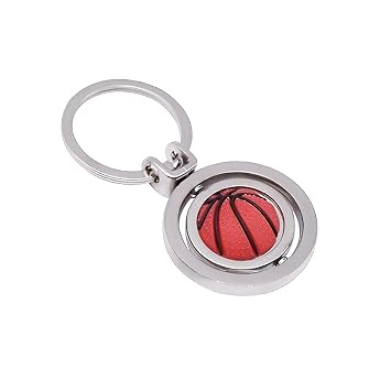 Kefley Rotating Basketball Keychain for Boys Girls Novelty Basketball Lover Gifts for Women Men Basketball Accessories for Basketball Player Team Members Birthday Christmas Gift
