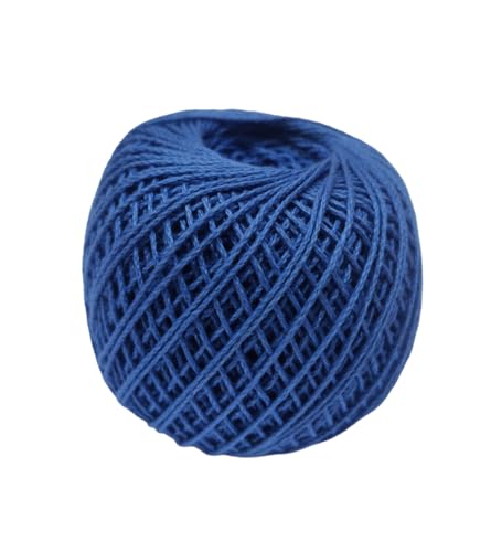 Image of Prapti Handicrafts 3ply Powder Blue Mercerised Premium Cotton Crochet Knitting Thread Yarn for Craft Fast Color Pack of 3 Ball 150 gm(50gm x 3)