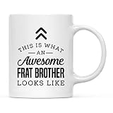 Andaz Press 11oz. Ceramic Coffee Tea Mug Thank You Gift, This is What an Awesome Frat Brother Looks Like, 1-Pack