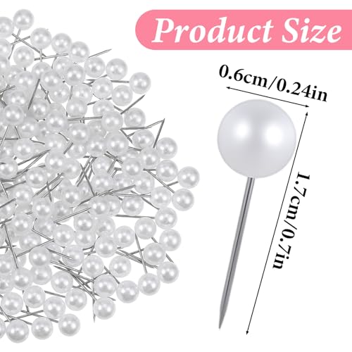 Molain 200 PCS Pearl Push Pins, Cute Push Pins Thumb Tacks for Bulletin Board Map Fabric Crafts and Home Office with Storage Box