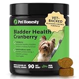 Cranberry for Dogs Urinary Tract Support - Advanced Bladder Control & Kidney Health Supplement - with D-Mannose & Marshmallow Root for Incontinence Support & Normal Urine pH (Bacon, 90 Ct)