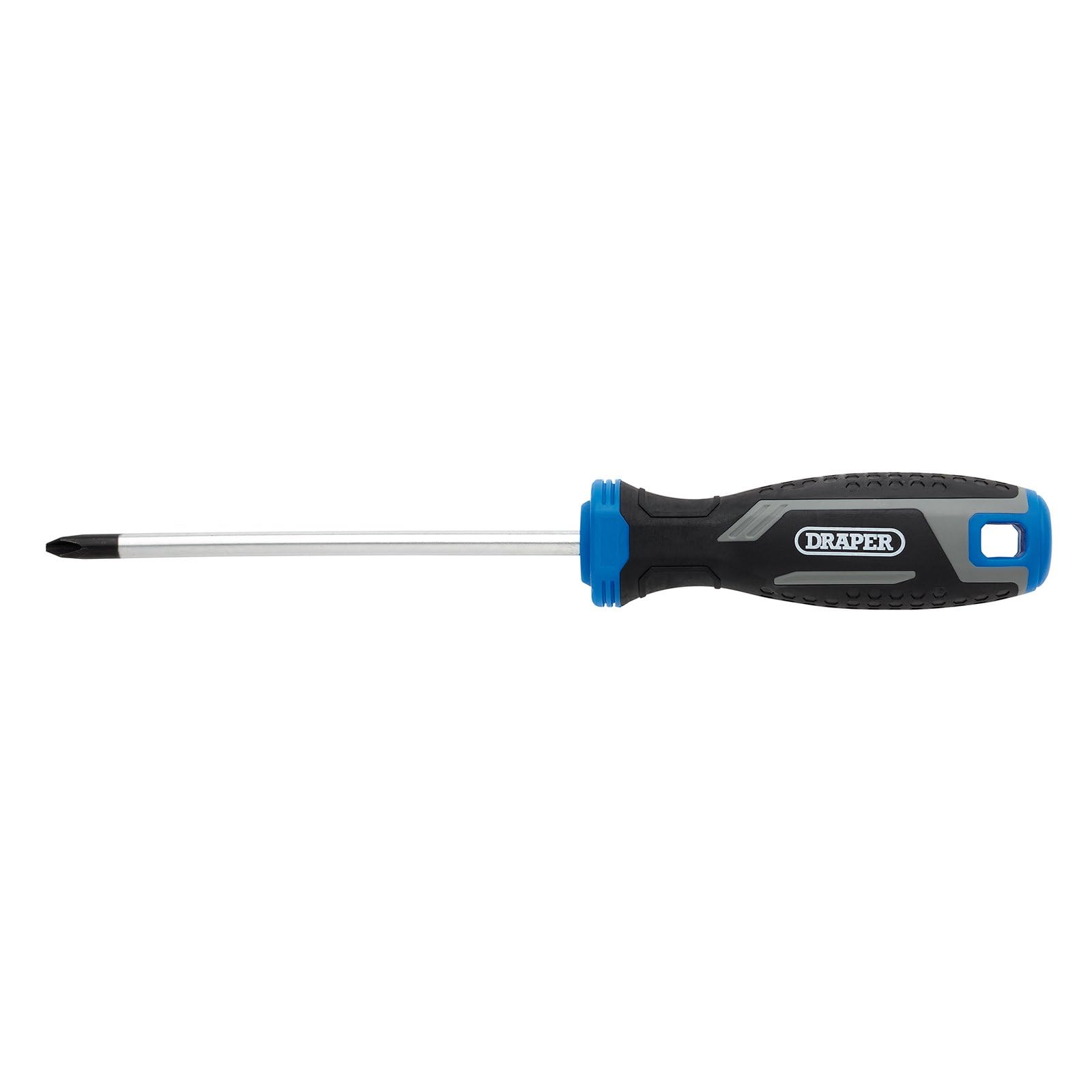 Draper Phillips Soft Grip Screwdriver, PH2 x 125mm - 13361 - Magnetic Tip, CRV Blade, Grey and Black - Image 2