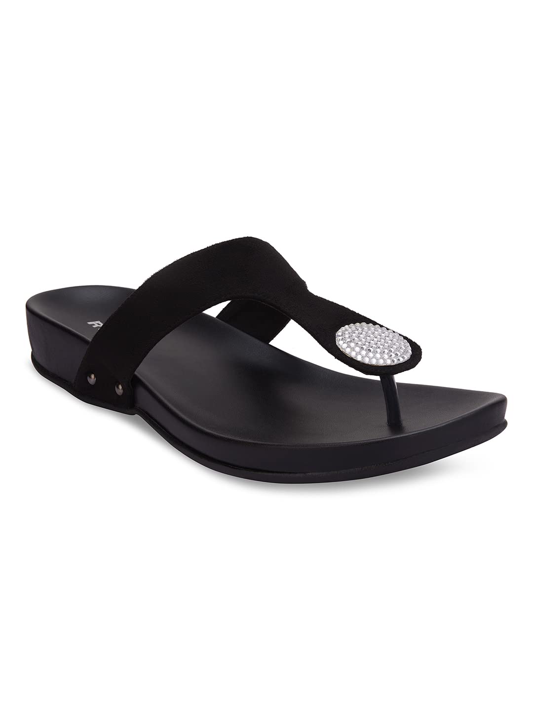 ROCIA Black Women Embellished Flats (B0B9K8NJJ5) Amazon Price History, Amazon Price Tracker