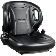 Universal Forklift Seat, Tractor Seat with Adjustable Angle Back,Micro Switch,Retractable Safety Belt for Toyota Forklift Aftermarket,Tractor,Excavator, Skid Loader,Backhoe, Dozer, Telehandler