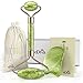 eDiva Natural Jade Roller - Gua Sha - Lymphatic Drainage Tool for Face, Neck, Body - Anti Aging Treatment - Reduces Wrinkles and Fine Lines