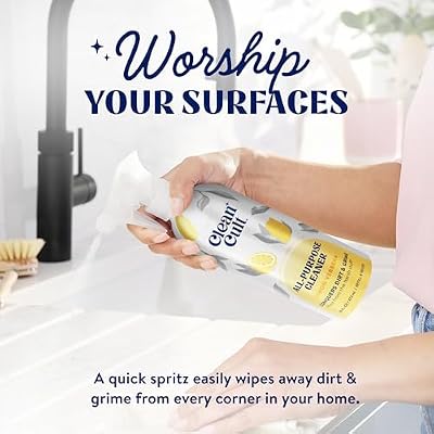 Cleancult - Lemon Verbena - All Purpose Cleaner - Refillable Aluminum Bottle - Cleaner Spray that Removes Dirty & Grime - 16 oz - 1 Pack