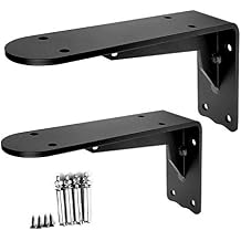 2 Pack Heavy Duty Rustic Shelf Brackets, Floating Wall Shelves Brackets, Scaffold Board Bracket Industrial, Super Carrying Capacity, Max Load 880lb, for Bathroom, Kitchen, Garage,200mm/8 in