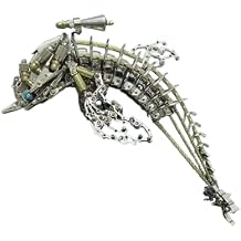 3D Puzzle Metal Mechanical Dolphin Model Kit Brass & Stainless Steel DIY Assembly Building Kit for Adults, Educational Collectible Art Sculpture for Display and Gift 700+ PCS