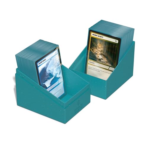 Image of Ultimate Guard RTE Boulder 133+, Deck Case for 133 Double-Sleeved TCG Cards, Petrol, 87% Renewable, Made in Germany, Secure & Durable Storage