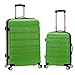 Rockland 20 Inch 28 Inch 2PC Expandable ABS Spinner Set, Green, One Size