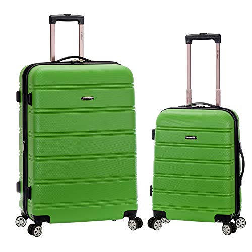 Rockland Melbourne Hardside 2 Piece Expandable Spinner Wheel Luggage Set, (20"/28"), Green by Rockland - Used condition - US$102.80